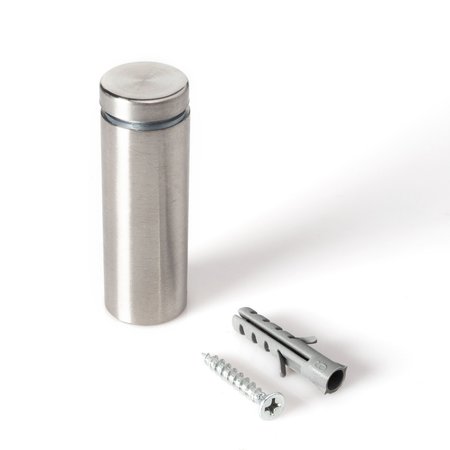 OUTWATER Round Standoffs, 2 in Bd L, Stainless Steel Brushed, 3/4 in OD 3P1.56.00190